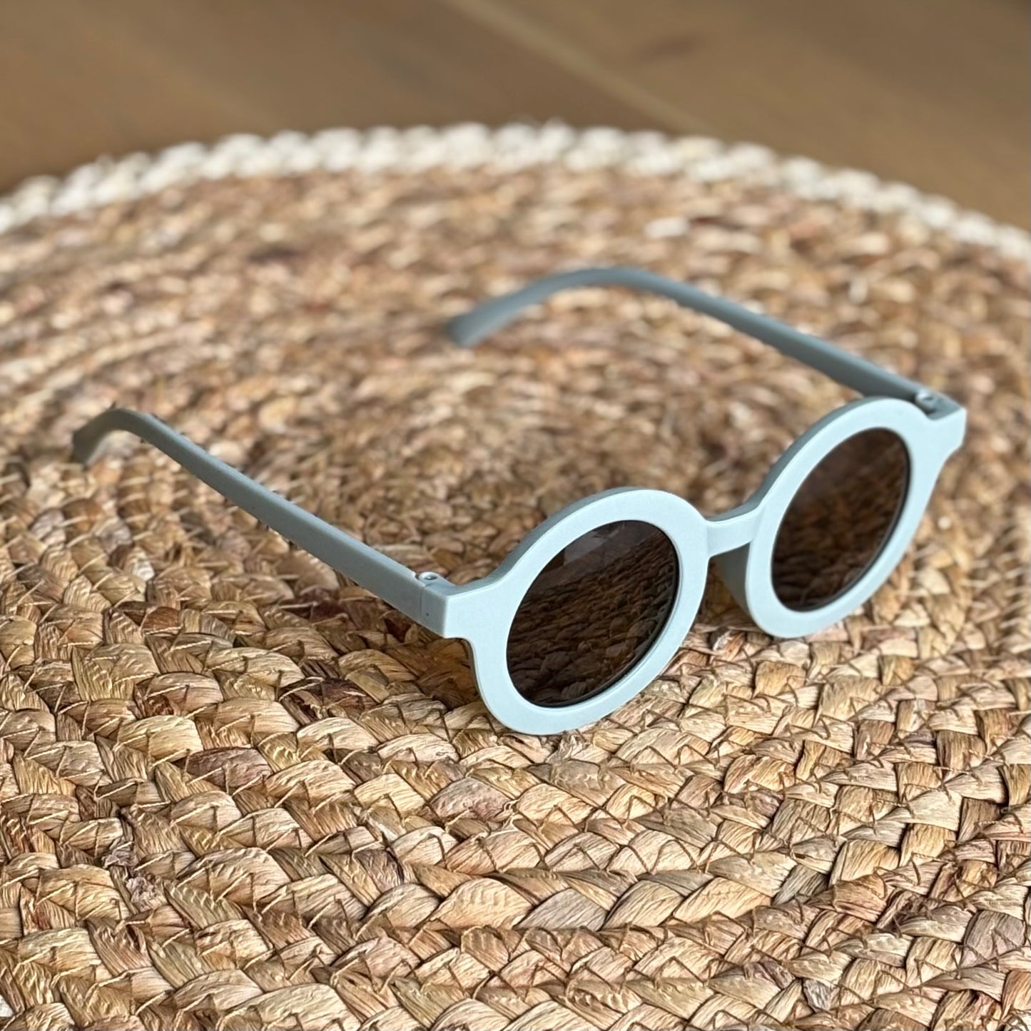 Zonnebril retro lichtblauw
