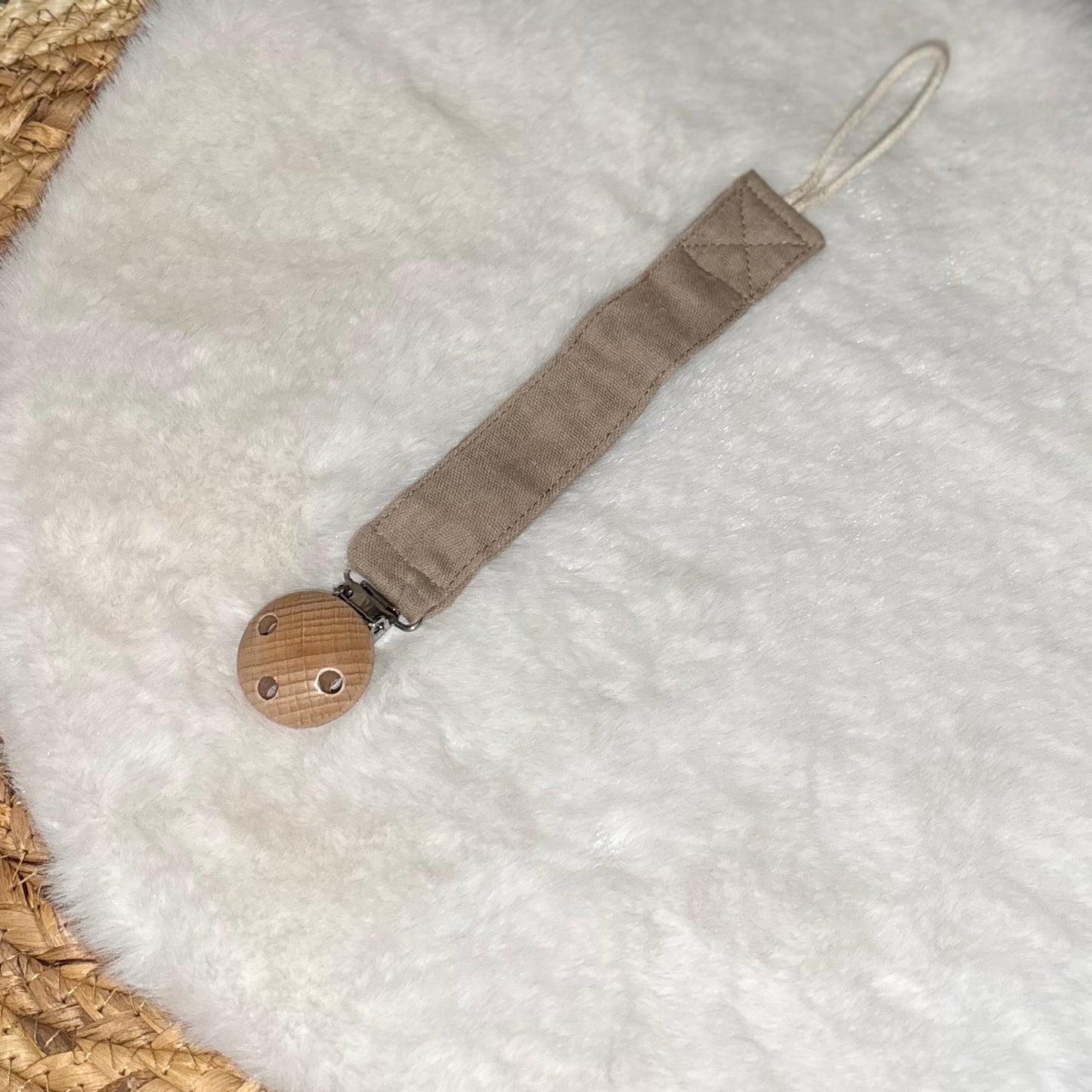 Speenkoord met naam bruin