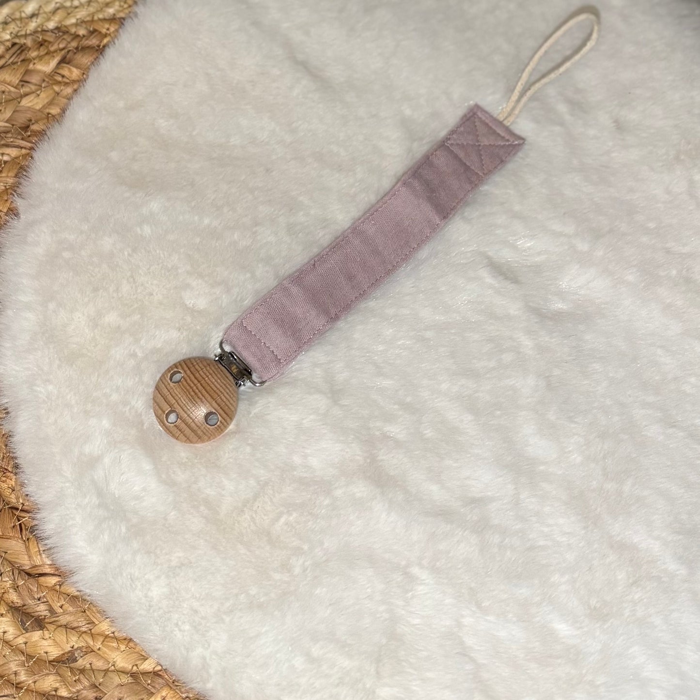 Speenkoord met naam lila