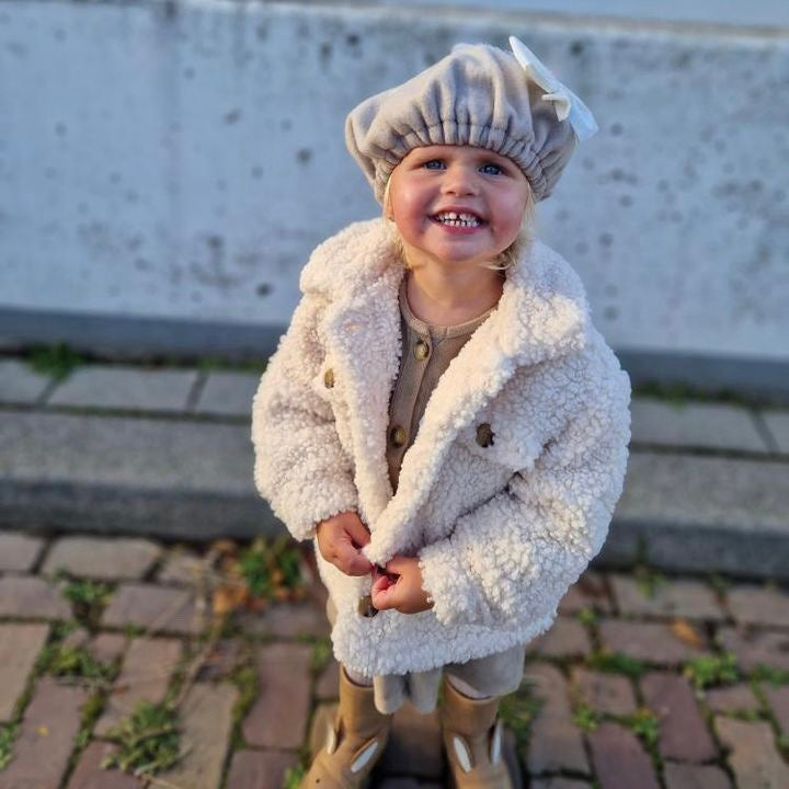 Luxe pietenmuts met naam - grijs (S)