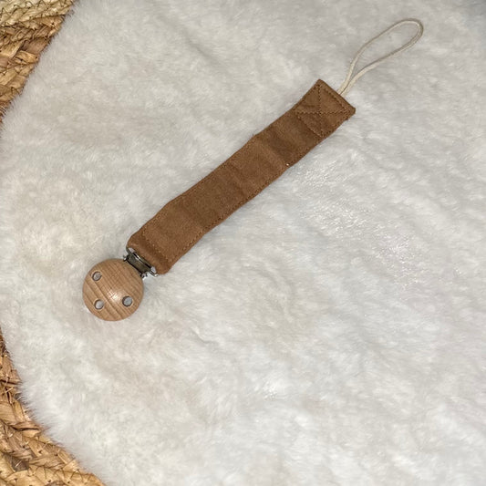 Speenkoord met naam roestbruin