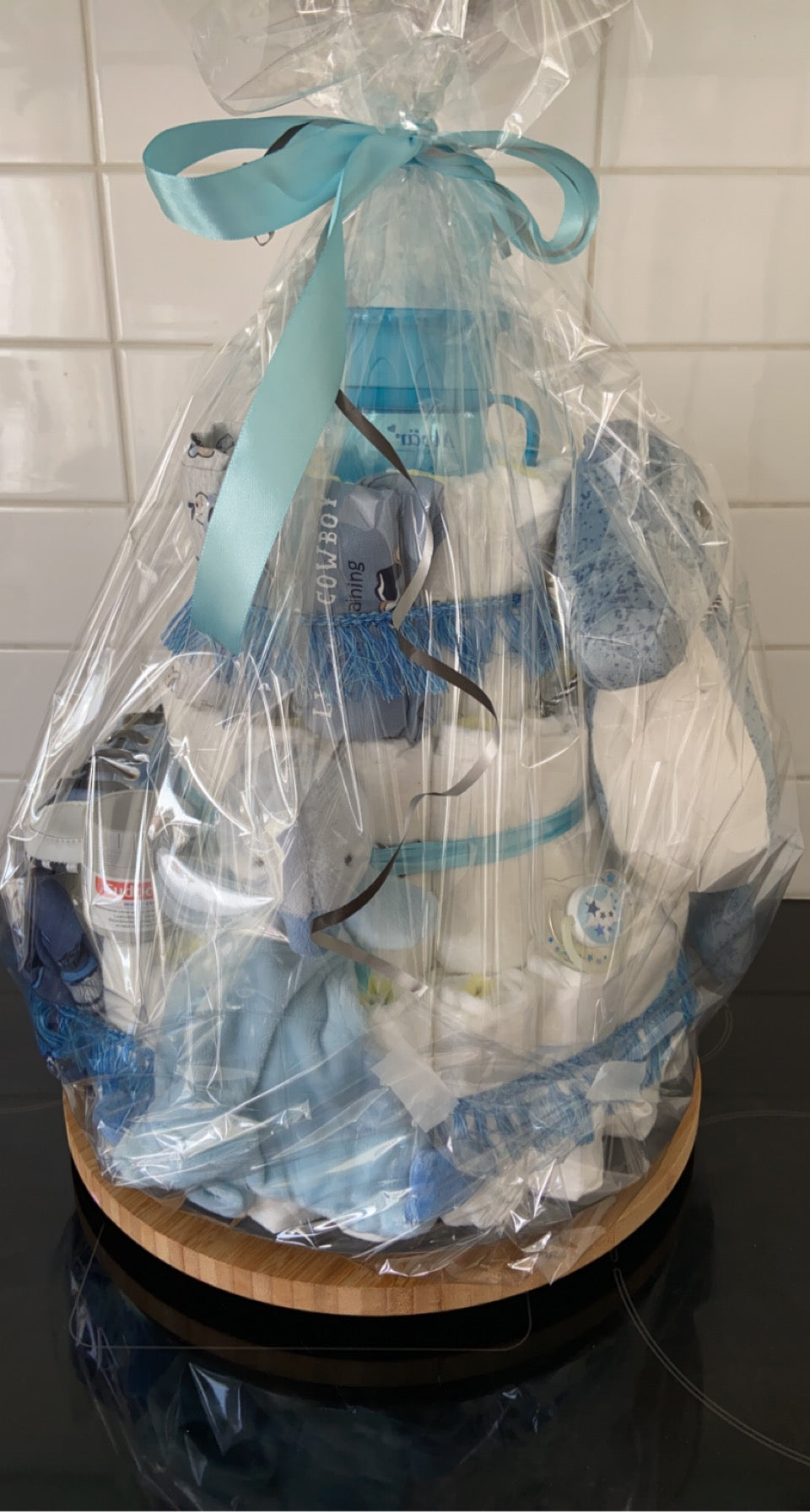 Luiertaart blauw 3laags