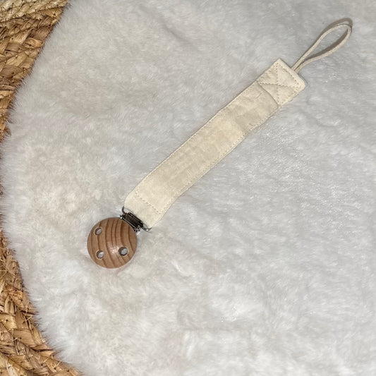 Speenkoord met naam creme