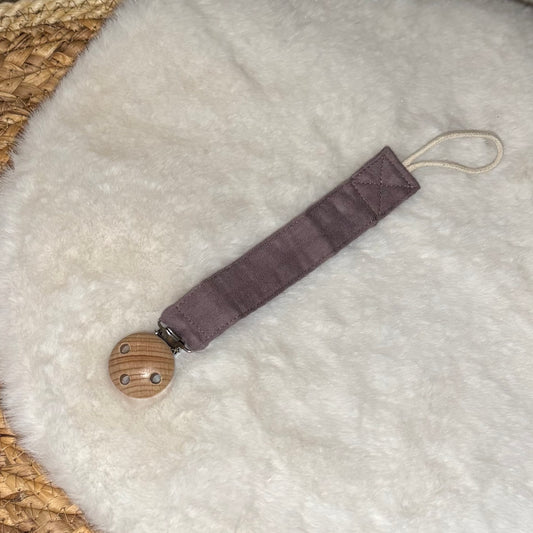 Speenkoord met naam paars