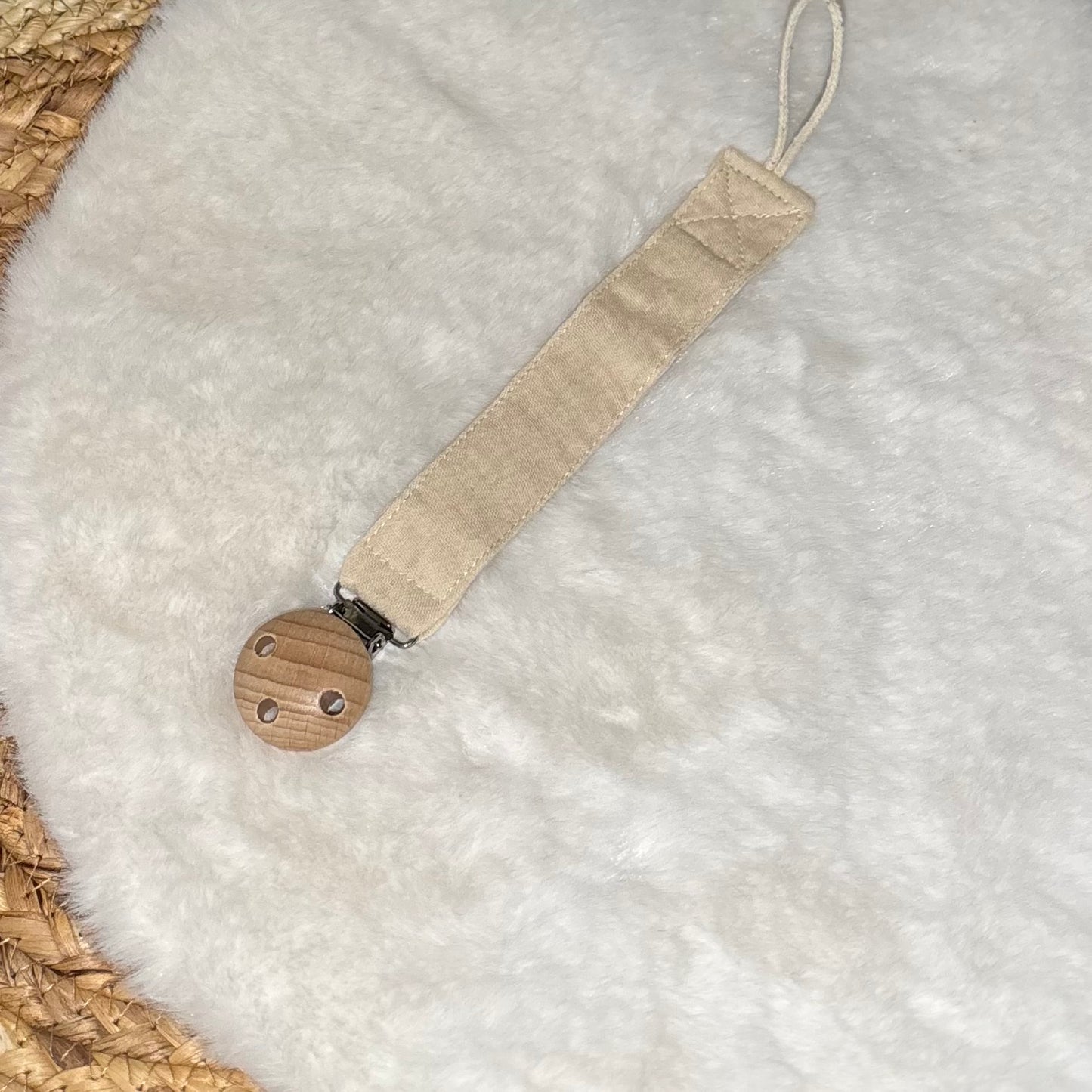 Speenkoord met naam ivoor