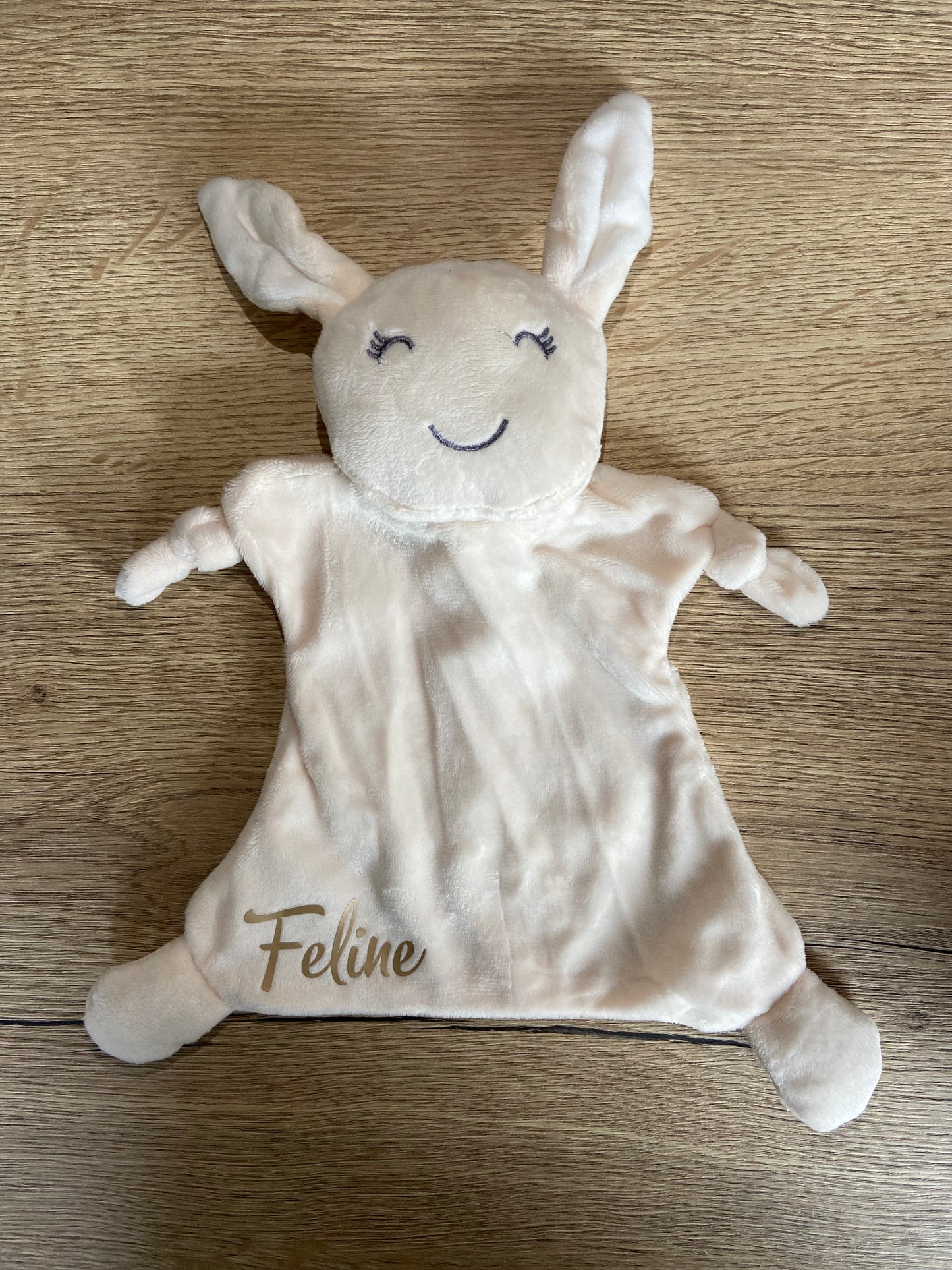 Knuffeldoekje creme (met naam)