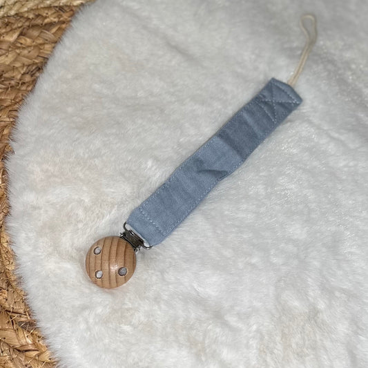 Speenkoord met naam blauw